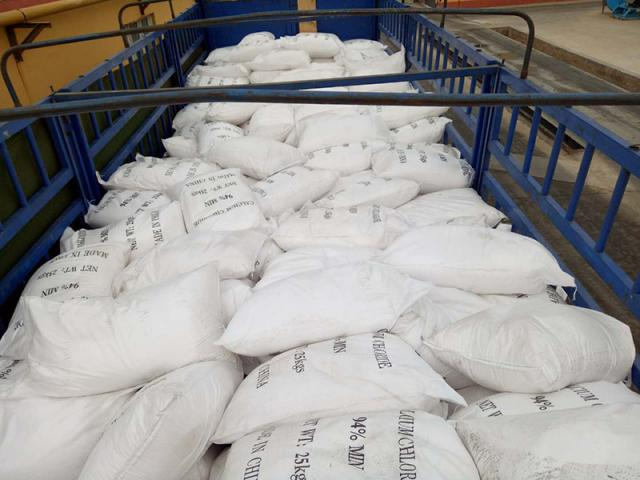 Anhydrous Calcium Chloride Prills (Ball Form) — Loading for a Shanxi Client